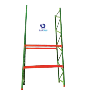 Kệ sắt tải nặng Bluetech - chân Omega xanh lá beam đỏ cam